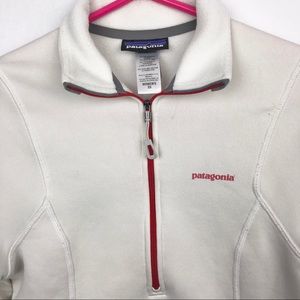PATAGONIA Women White Cream Quarter Zip sz XS